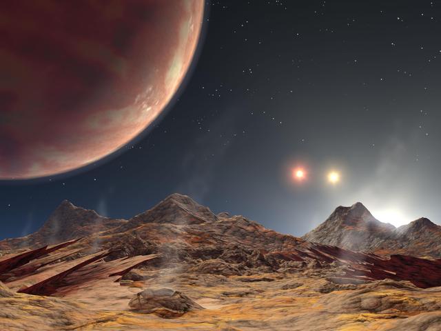 NASA image: Land of Three Suns Artist Concept Animation
