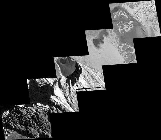 NASA image: Detailed View of Mountain and Craters at Tohil, Io