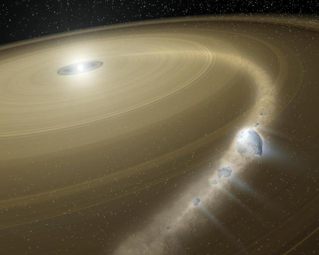 NASA image: Comet Bites the Dust Around Dead Star  Artist Concept