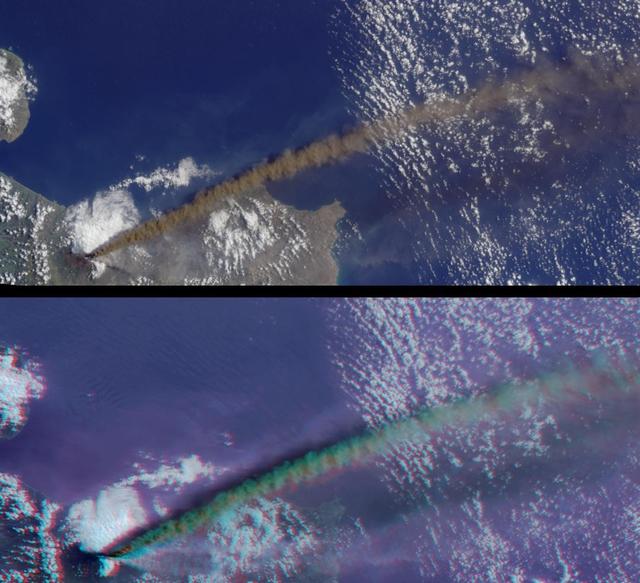 NASA image: Multi-angle Portrayals of Mt. Etna Plume