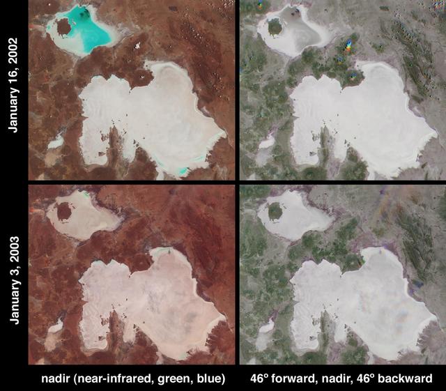 NASA image: Salt Playas of the Bolivian Altiplano
