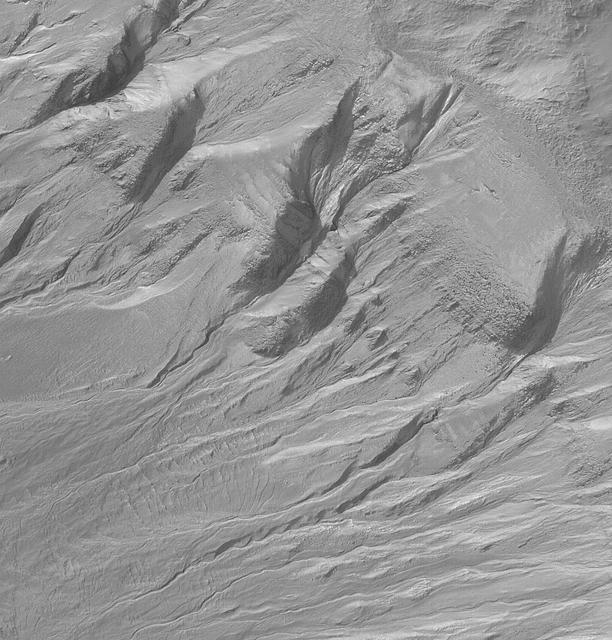 Gullies and Layers in Crater Wall in Newton