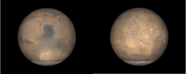 NASA image: Global Views of Mars in late Northern Summer