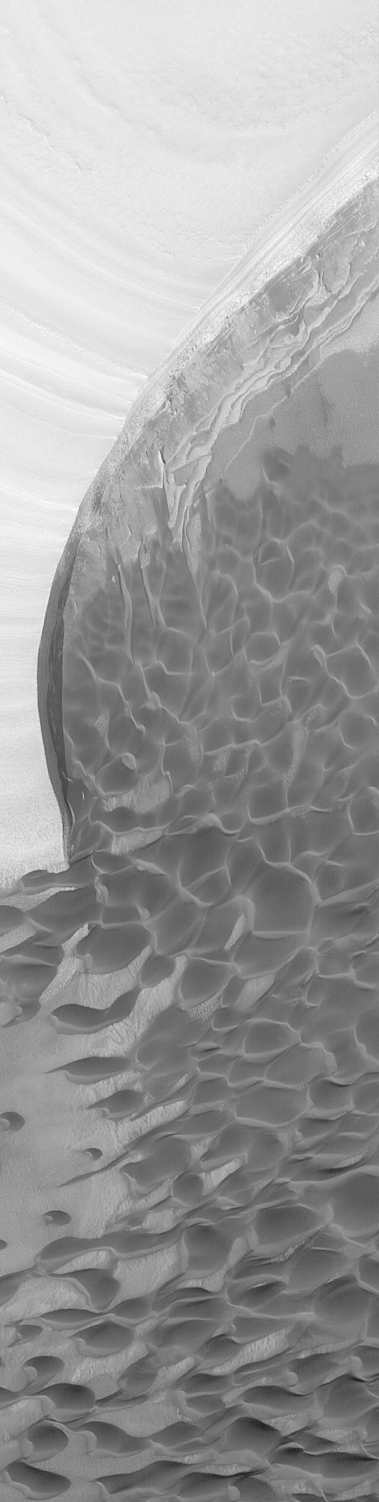 Erosion of North Polar Layers and Genesis of nearby Sand Dunes