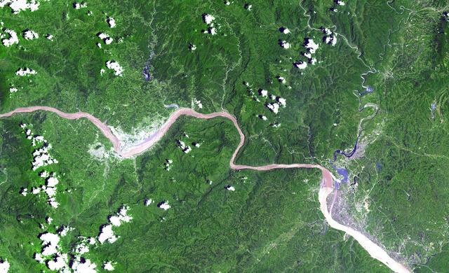 NASA image: Three Gorges Dam, China