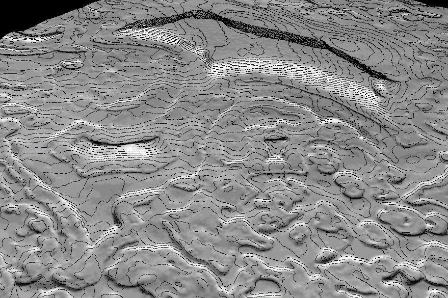 Derived Topographic Model from Mars Global Surveyor Instruments