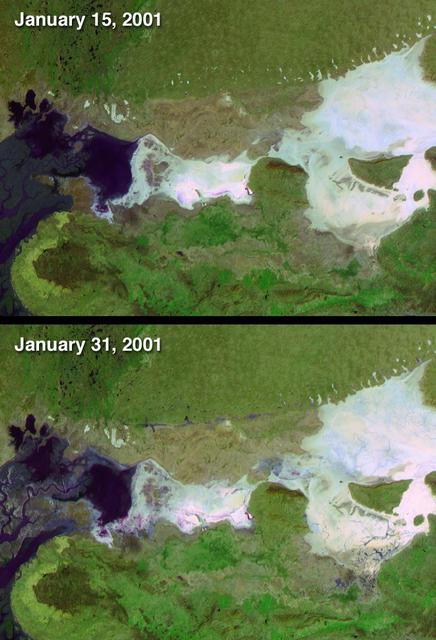 NASA image: Dewatering Effects from the Gujarat earthquake