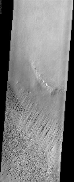 NASA image: Yardangs in Medusa Fossae
