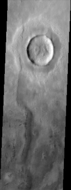 NASA image: Rampart Crater