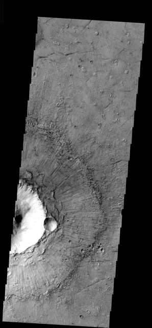 NASA image: Crater Ejecta