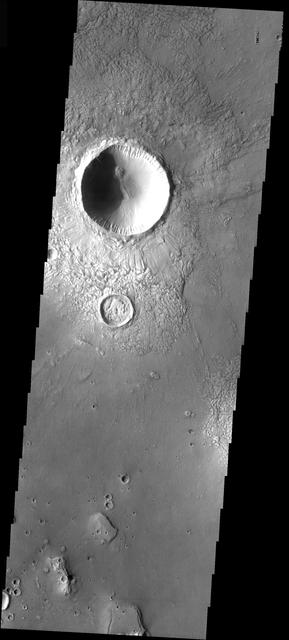 NASA image: Craters Filling Craters