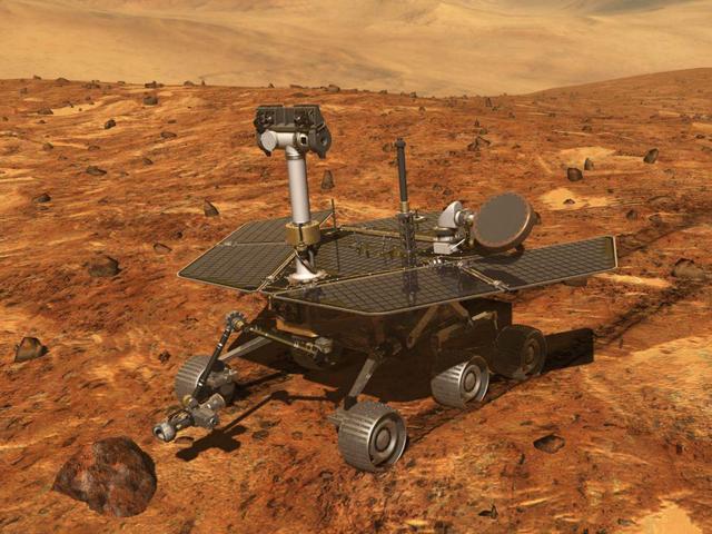 Artist concept of NASA Artist concept of Mars Exploration Rover MER from December, 2002.  http://photojournal.jpl.nasa.gov/catalog/PIA04239