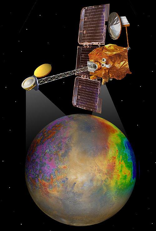 Artist concept of Mars Odyssey mapping mission.  http://photojournal.jpl.nasa.gov/catalog/PIA04245