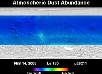 Three Years of Monitoring Mars Atmospheric Dust Animation
