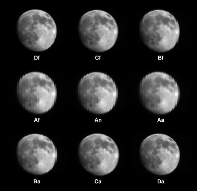 A special maneuver of NASA Terra spacecraft was performed as it traversed the nightside enabling a backward somersault of the spacecraft, allowing the normally Earth-viewing instruments to look at deep space and the waxing gibbous Moon.