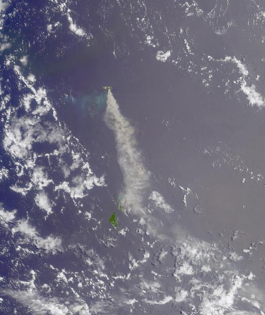 Anatahan Island is shown in this MISR Mystery Quiz #14 captured by NASA Terra spacecraft.