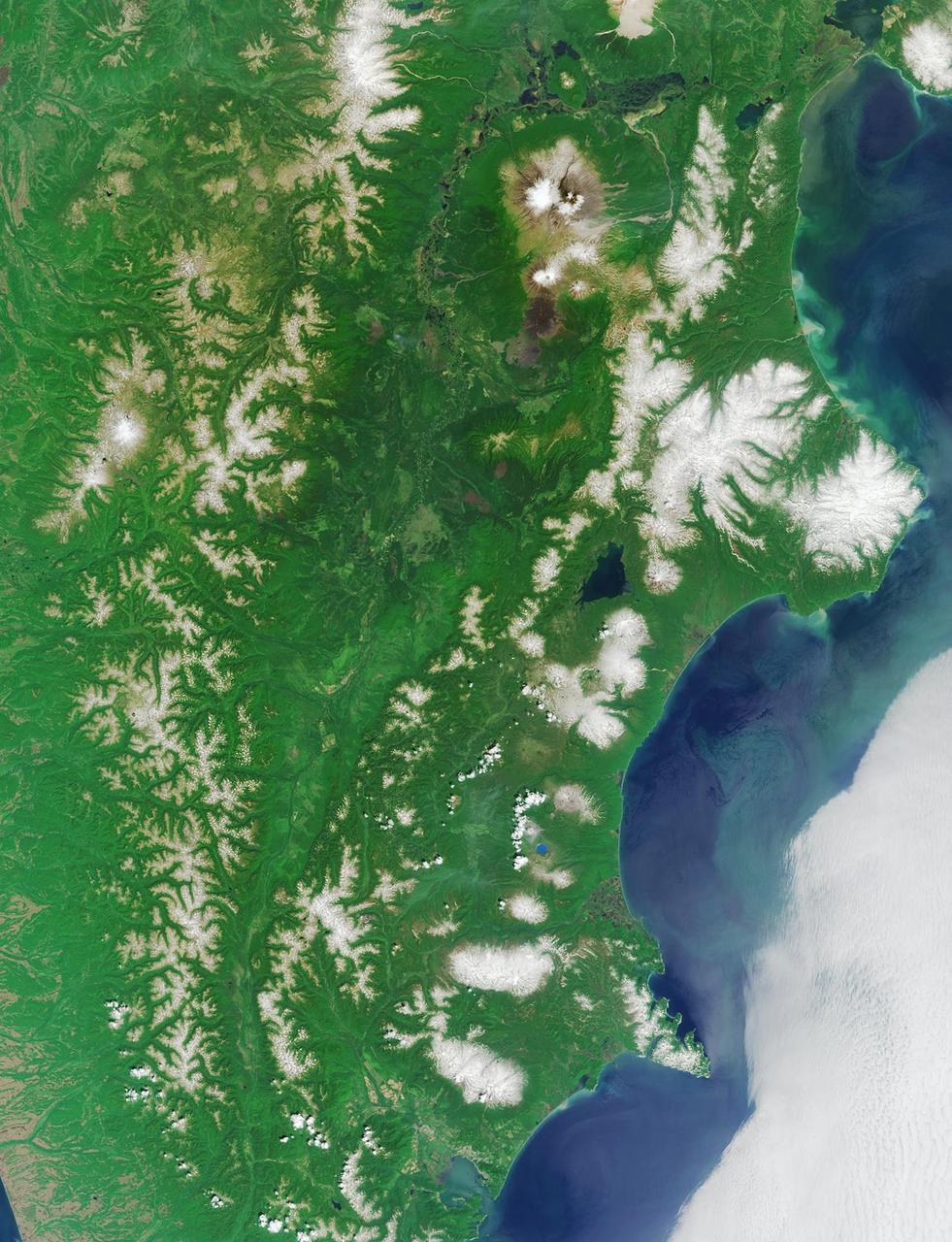 Kamchatka Peninsula, Russia is shown in this MISR Mystery Quiz #15 captured by NASA Terra spacecraft.