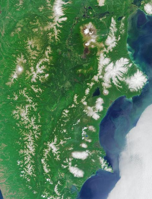 NASA image: Where on Earth...? MISR Mystery Image Quiz #15: Kamchatka Peninsula, Russia