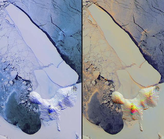 NASA image: Breakup of the World Largest Iceberg