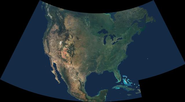 NASA image: Natural Color Mosaic of North America