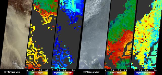 How precisely do the size of the aerosol particles comprising the dust that obscured the Red Sea on July 26, 2005? This image is from NASA Terra spacecraft.