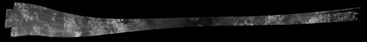 This image was obtained by NASA Cassini radar instrument during a flyby on April 26, 2007. The radar antenna was pointing toward Titan at an altitude of 980 kilometers 609 miles during the closest approach.  The radar antenna was pointing toward Titan at a 980 km altitude at the closest approach.  The image has been processed with a resolution of 128 pixels/deg.  https://photojournal.jpl.nasa.gov/catalog/PIA04391