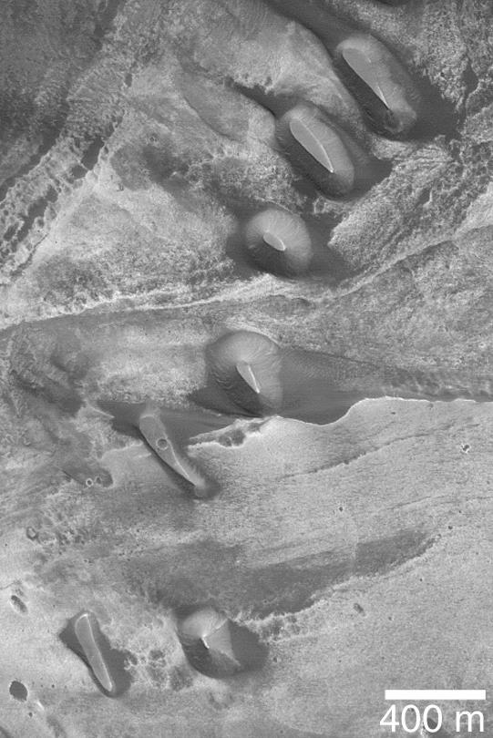 Buttes in Melas Chasma