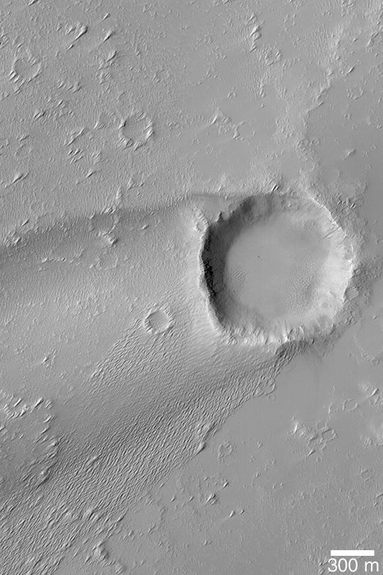 Crater with Wind Streak