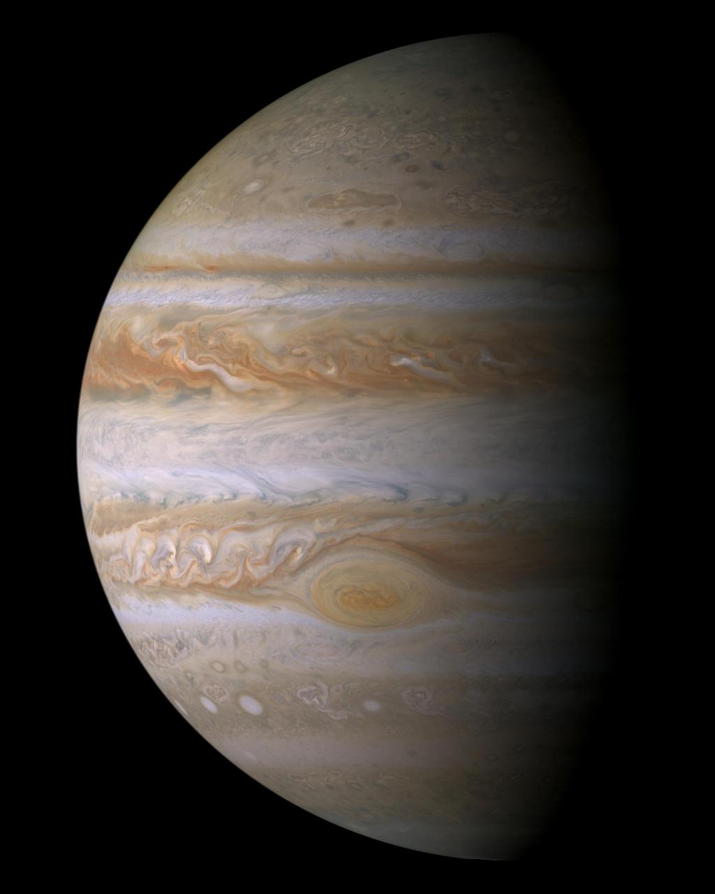 This true color mosaic of Jupiter was constructed from images taken by the narrow angle camera onboard NASA Cassini spacecraft, during its closest approach to the giant planet and is its most detailed portrait.