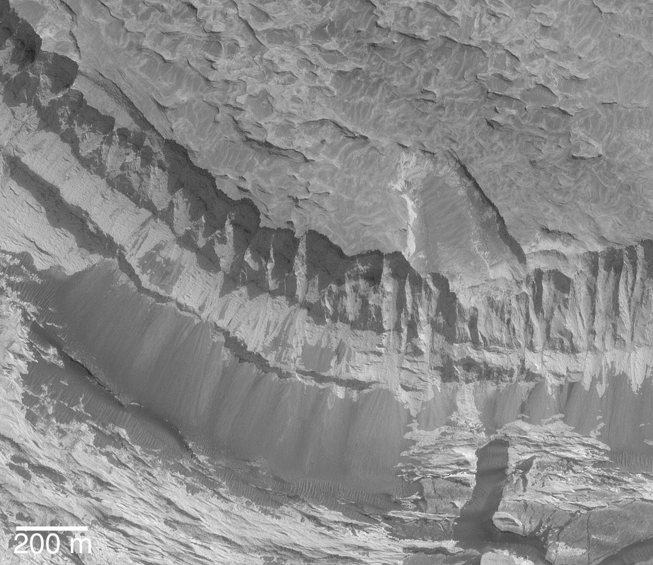 Rocks Exposed on Slope in Aram Chaos