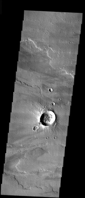 NASA image: Asymmetric Crater