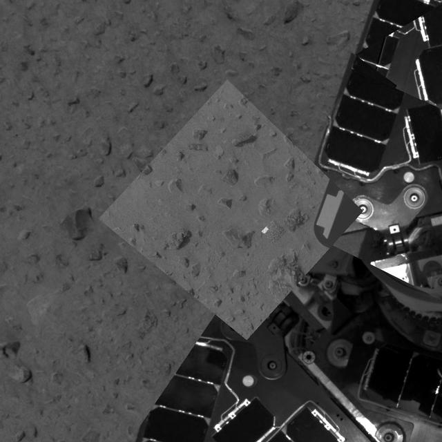 NASA image: First Patch of Probed Soil