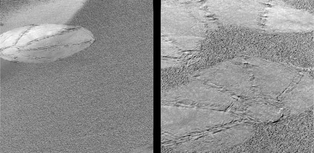 NASA image: Airbag Tracks on Mars