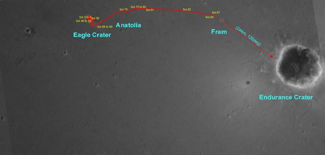 NASA image: Opportunity Travels