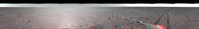 NASA image: Spirit View on Sol 123 3-D
