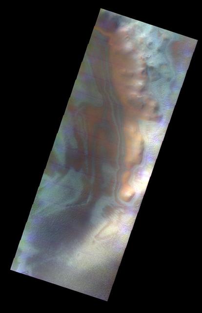 NASA image: Psychedelic Crater Rim