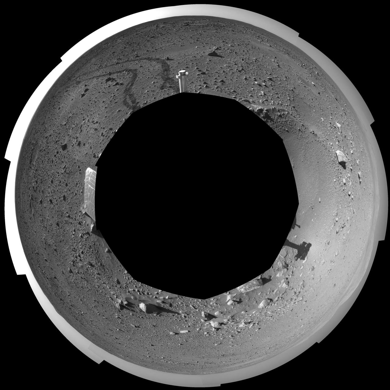Spirit View on Sol 142 Polar