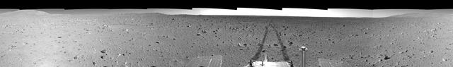 NASA image: Spirit Tracks on Mars, Sol 151 Left Eye