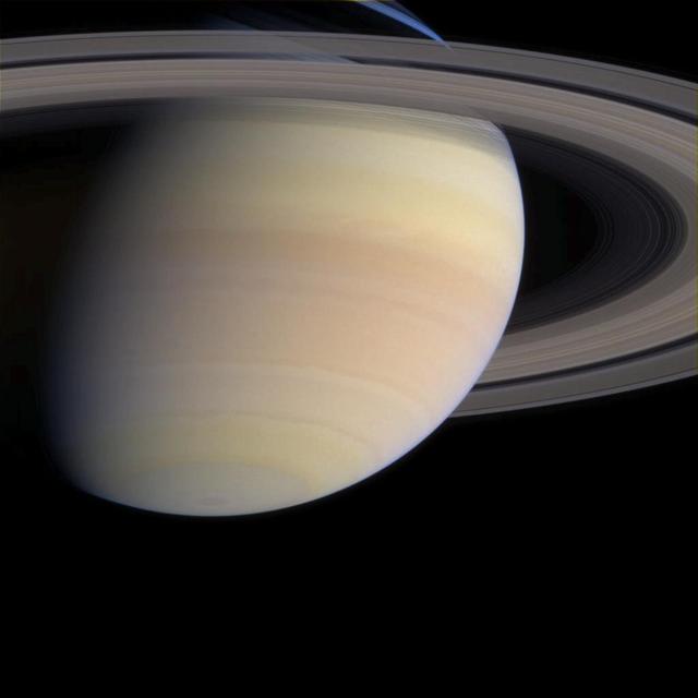 NASA image: Colorful Saturn, Getting Closer