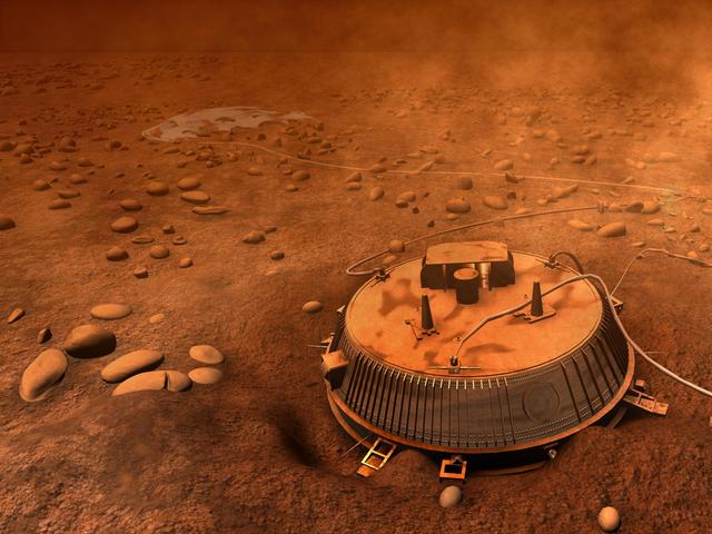 NASA image: Huygens Landing Site Revisited Animation - Artist Concept