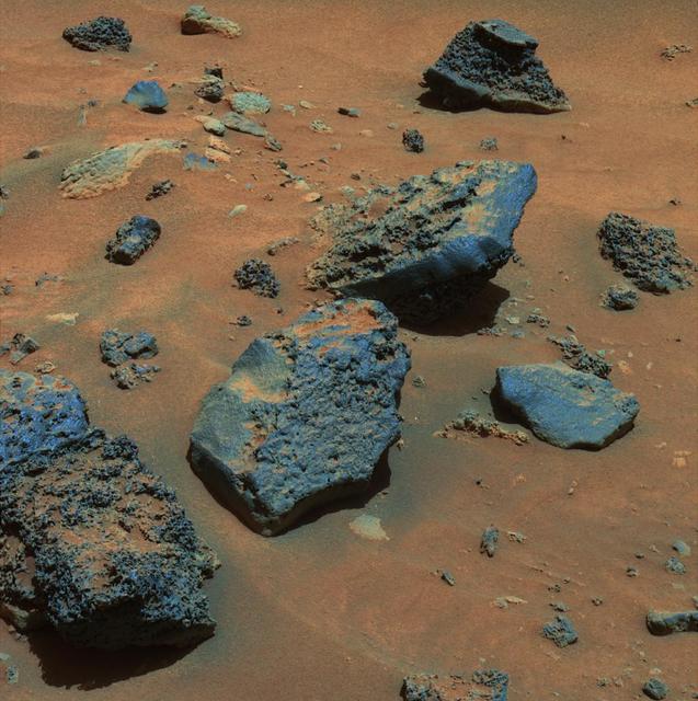 Gusev Rocks Solidified from Lava False Color