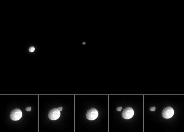 NASA image: Mimas Occults Janus