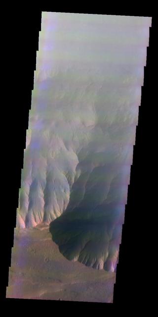 NASA image: Outcrops in Coprates Chasma