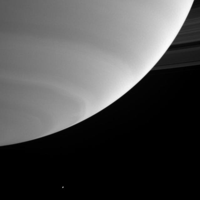 NASA image: Enceladus in the Distance