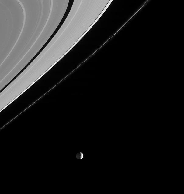 NASA image: Spotlight on Mimas
