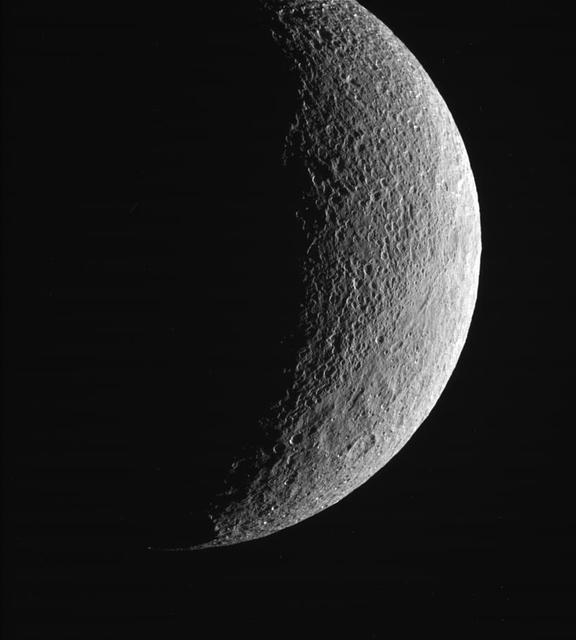 NASA image: North and South on Tethys