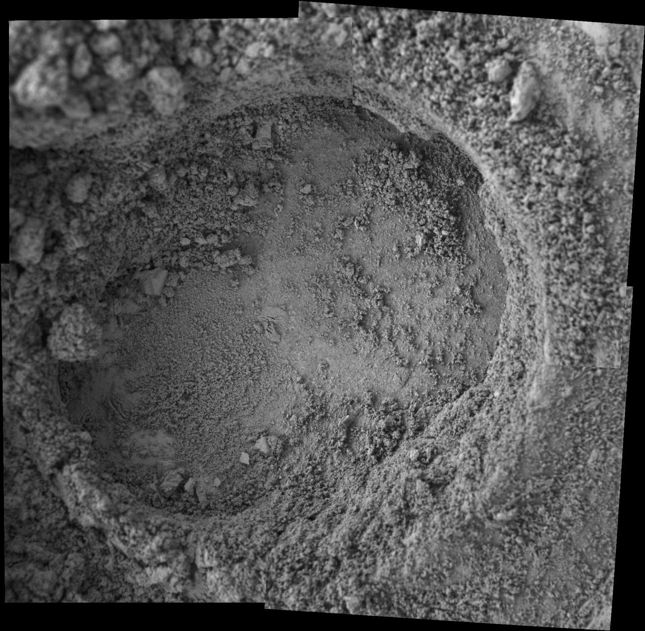 Grinding into Soft, Powdery Rock