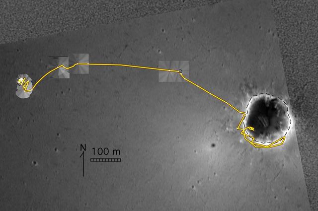 Opportunity Travels During its First 205 Martian Days