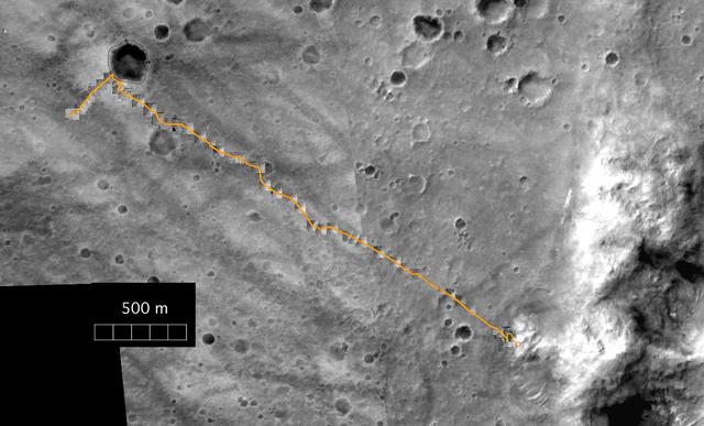 Spirit Travels During its First 238 Martian Days
