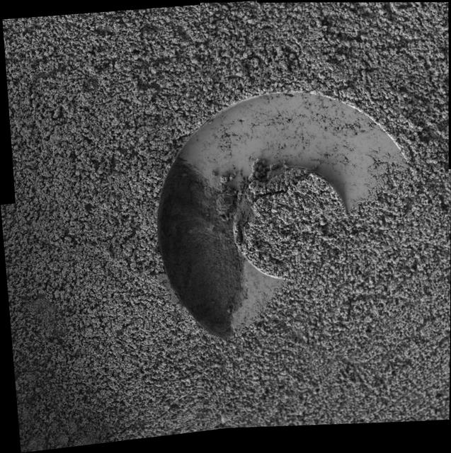 NASA image: Sampling Martian Soil